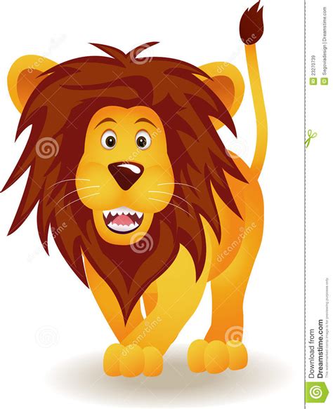 Funny Lion Cartoon Stock Vector Illustration Of Drawing 23270739