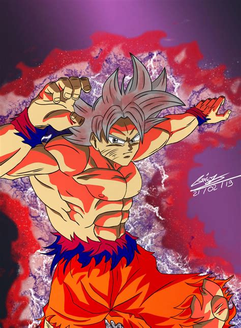 Dessin Digital Goku Ultra Instinct Kaioken By Gregoryjly On Deviantart