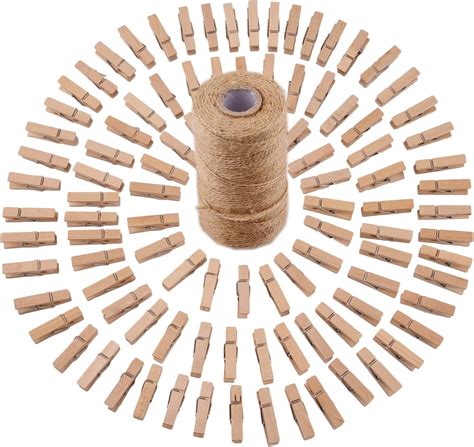 Sunmns 320 Feet Jute Twine And 100 Pieces Mini Natural