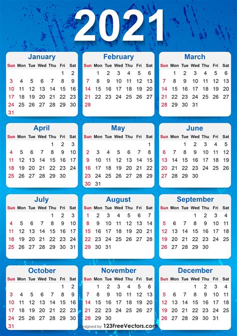 123freevectors 2021 Calendar Well Youre In Luck Because Here They