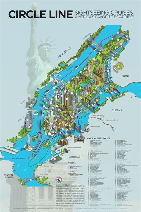 Map of NYC tourist attractions, sightseeing & tourist tour