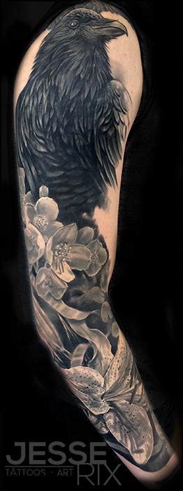 Crow Sleeve By Jesse Rix Tattoos