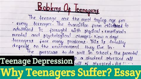 problems of teenagers essay in english paragraph on problems of teenagers common problem of
