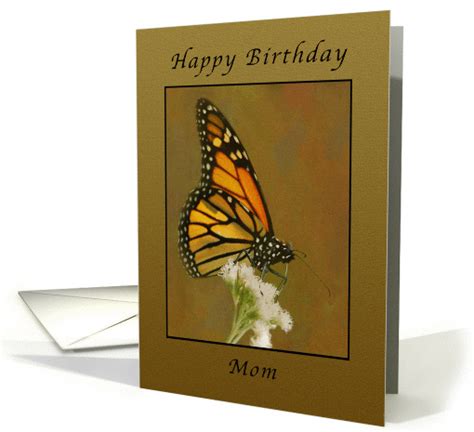 Happy Birthday Monarch Butterfly Mom Card 1031645