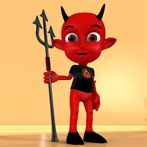 Cute Little Red Devil Royalty Free Stock Images Image 3412059