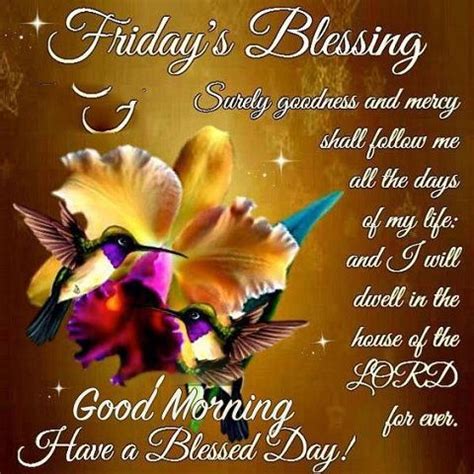 Fridays Blessing Surely Goodness And Mercy Shall Follow Me All The