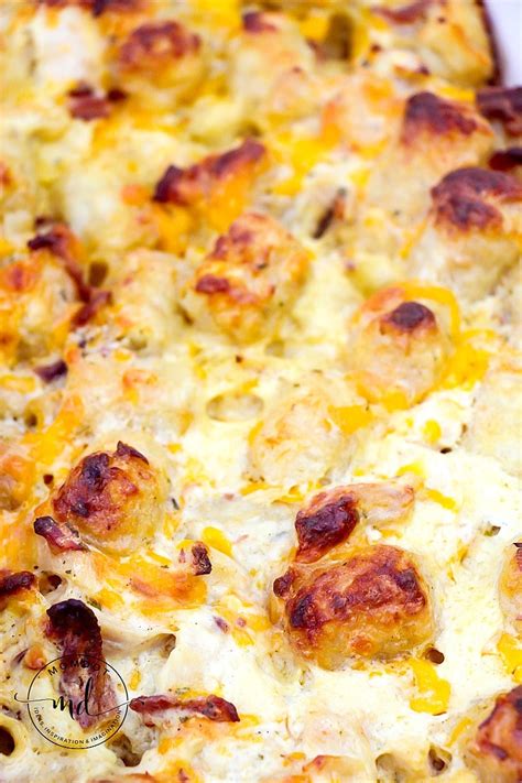 They come together in this bacon ranch chicken tater tot casserole recipe that is . Chicken And Rice Bacon Ranch Tater Tot Casserole ...
