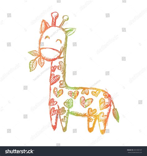 Giraffe Doodle Hand Drawing Illustration 401990197 Shutterstock