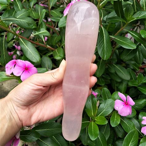 Dhx Sw Large Length And Width Natural Pink Quartz Crystal Gemstone