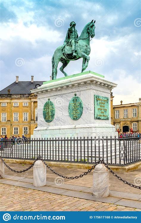 Denmark Zealand Region Copenhagen The Statue Frederik V On