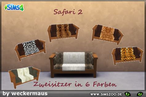 Blackys Sims 4 Zoo Safari Sofa By Weckermaus Download