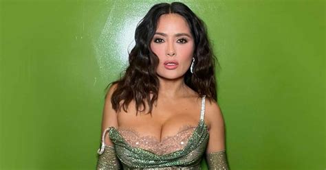 At Least Not Completely Naked The Provocative Outfit Of Salma Hayek Came As A Big