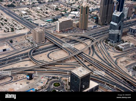 Sheikh Zayed Road And Financial Centre Road Interchange Downtown Dubai