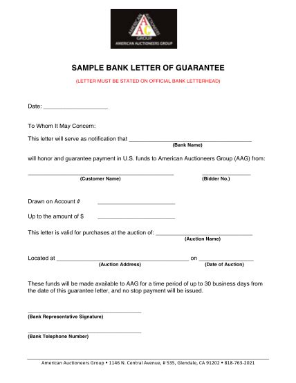 110 Template Of A Bank Guarantee Page 3 Free To Edit Download