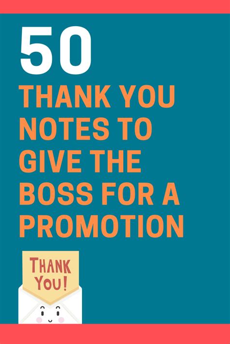 50 Great Thank You Notes To Give The Boss For A Promotion