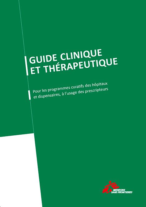 Guide clinique et thérapeutique Guides médicaux MSF