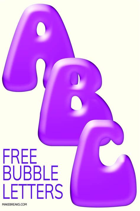 Free Printable Bubble Letters Make Breaks Bubble Letter Fonts