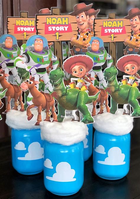 Toy Story Mason Jar Centerpieces Toy Story Birthday Party Toy Story Party Toy Story Party