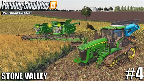 Harvesting The Biggest Field Stone Valley X2 Farming Simulator 19