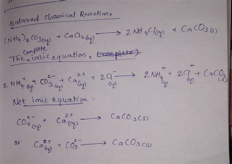 Solved Write The Balanced Net Ionic Equation For The Reaction When