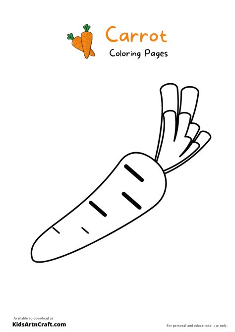 Carrot Coloring Pages For Kids Free Printables Kids Art And Craft