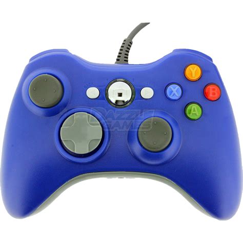 2x New Blue Wired Usb Game Pad Controller For Microsoft Xbox 360 Pc
