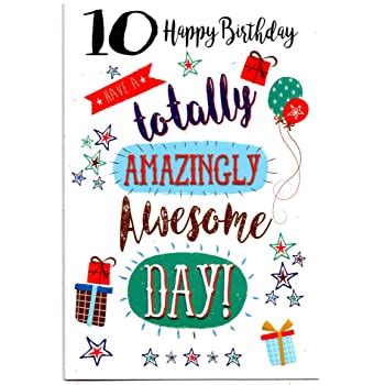 Thank you, hello, or i love you, custom greeting cards are thoughtful gifts that are always the perfect way to express yourself.dimensions: Birthday Card 10 Year Old Boy - Card Design Template