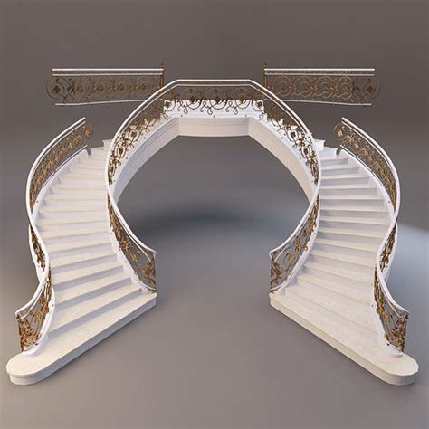 Classical Staircase 3 3d Model Cgtrader