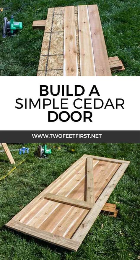 How To Build A Shed Door From Plywood And Cedar Cedar Door Cedar