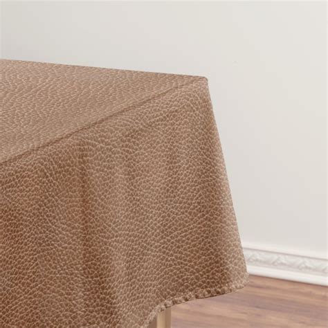 Faux Leather Natural Brown Tablecloth Zazzle