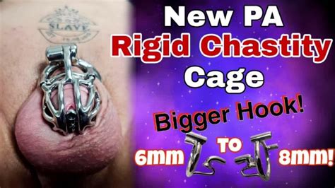 New Rigid Chastity Cage Stretching Prince Albert Gauge Femdom Bondage Bdsm Real Homemade Milf