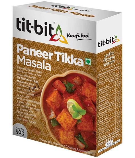 Tit Bit Blended Masala Paneer Tikka Masala Masala 250 Gm Pack Of 5 Buy