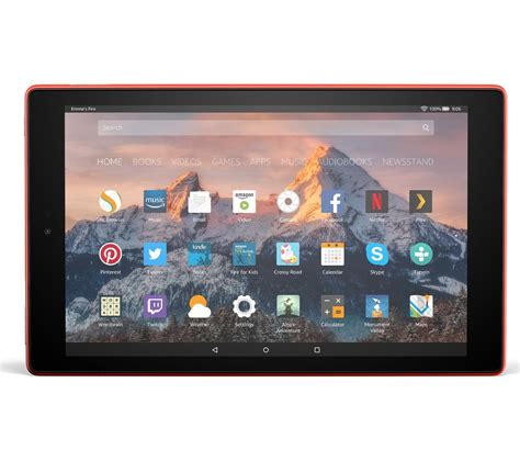 Amazon Fire Hd 10 Tablet With Alexa 2017 32 Gb Red Deals Pc World