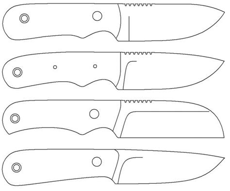 Knife Templates With Dimensions Pdf Dcomeau Custom Knives Diy
