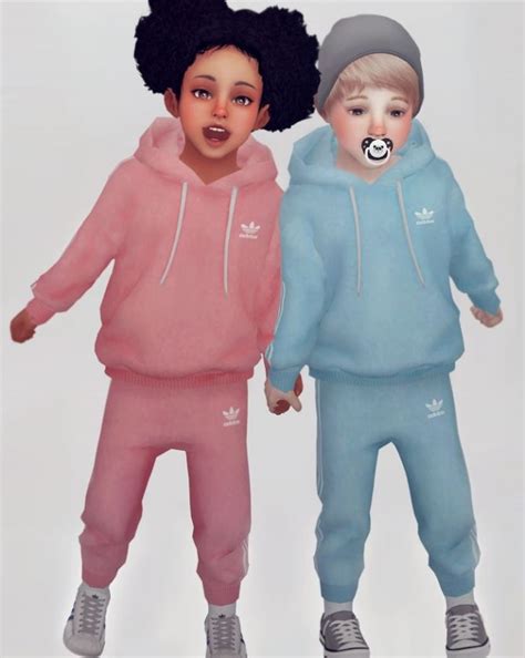Jogger Set For Toddler At Kks Sims4 Ooobsooo • Sims 4 Updates Sims