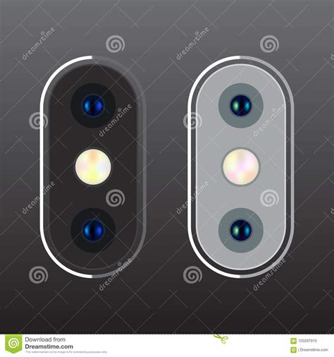 High Quality Realistic Vertical Camera For Mobile Phone Stock