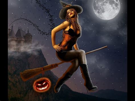 One Sexy Witch Halloween Witch Sexy Witch Hot Witch Hd Wallpaper