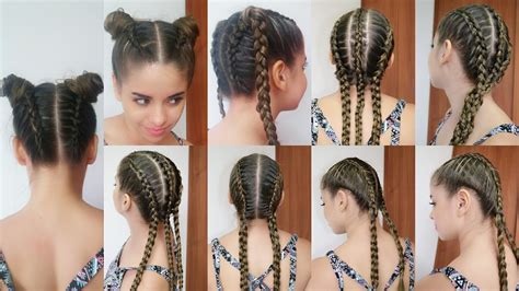 Peinados Fáciles Deportivos Con Trenzas 😍 Sporty Hairstyles 💕 Belleza