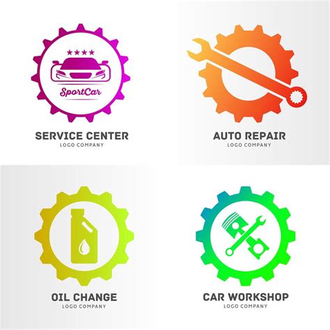 Automotive Service Business Logo Set 830132 Vector Art At Vecteezy