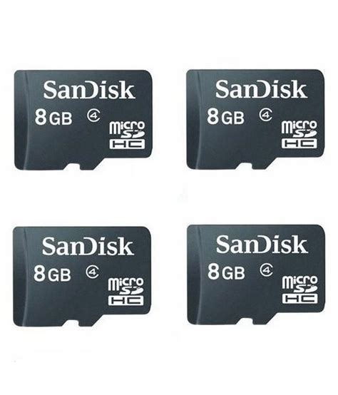 Up to 3200 mt/s speed. Sandisk Microsdhc 8gb Memory Card Pack Of 4 - Memory Cards ...