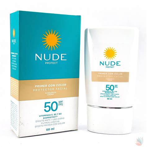 Crema Protector Solar Facial Primer Con Color Nude Disarbel