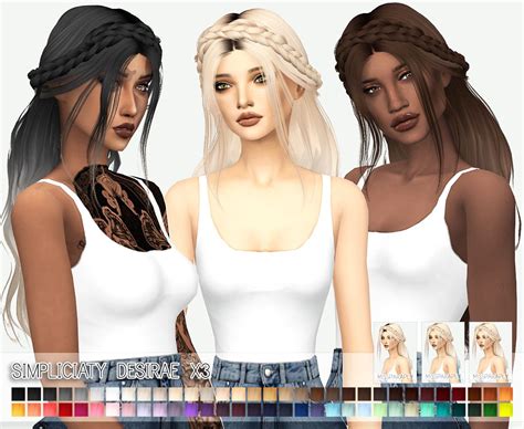 Simpliciaty Desirae Sims Hair Sims 4 Womens Hairstyles