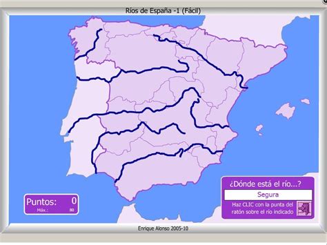 RÍos De EspaÑa 1fÁcil Rios De España Mapa De España Mapa Interactivo