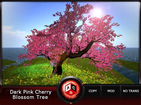 Second Life Marketplace Acs Dark Pink Cherry Blossom Tree