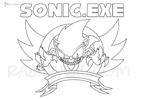 fnf coloring pages sonic exe (Updated 2023)