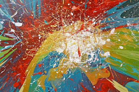 Paint Splatter Abstract Stock Photo Image Of Vivid Contemporary