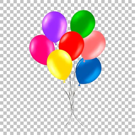 Premium Vector Bunch Of Colorful Helium Balloons