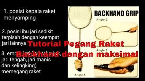 Tutorial Pegang Raket Backhand Dengan Maksimal Youtube