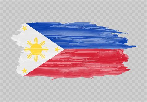 Watercolor Painting Flag Of Philippines 22754632 Vector Art At Vecteezy