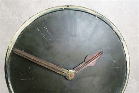 Victorian Copper Wall Mounted Clock Face With Hands